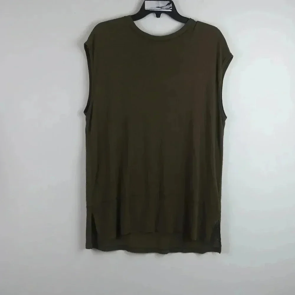 WE THE FREE|Olive Green Sleeveless Oversized Top